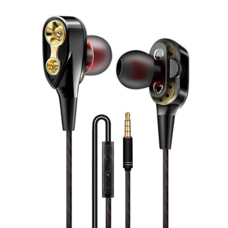 Balanced Armatured + Dynamic Earphones 2 Drivers Moving Coil Iron 3.5mm Universal In-Ear Wired Earphone Newest 3D Stereo Headset