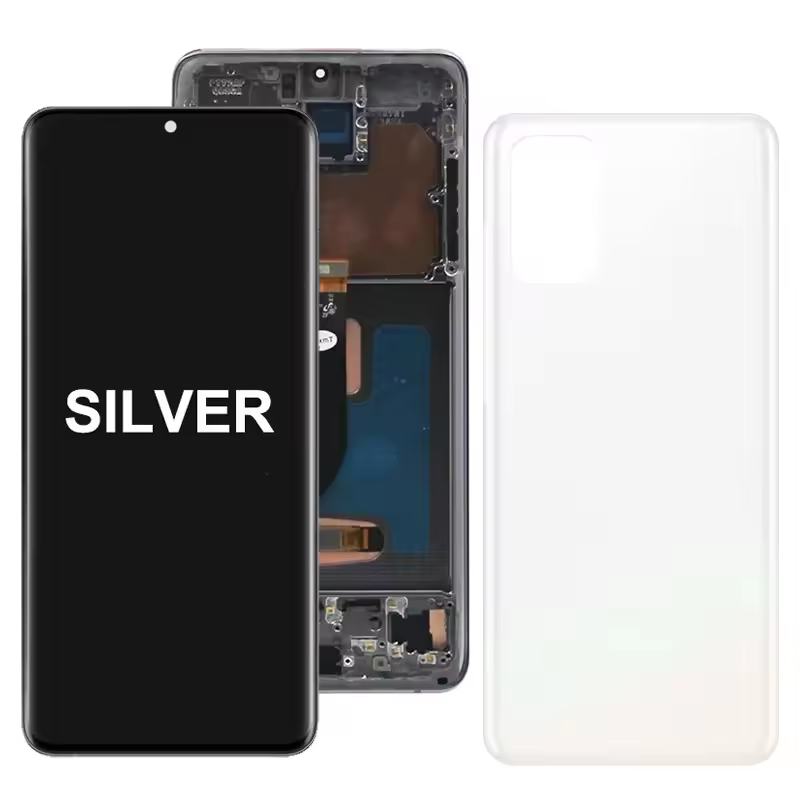 Original Super AMOLED  Samsung Galaxy S20+ Display G985F G986F Display Digital Touch Screen with Frame And Back Shell