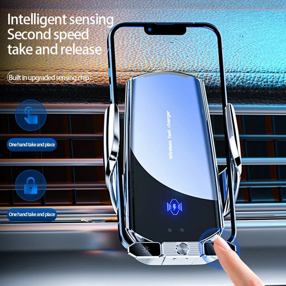 50W Wireless Chargers Car Air Vent Stand Phone Holder Fast Charging Station For Samsung S21 S20 S10 iPhone 12 13 14 15 Pro Max