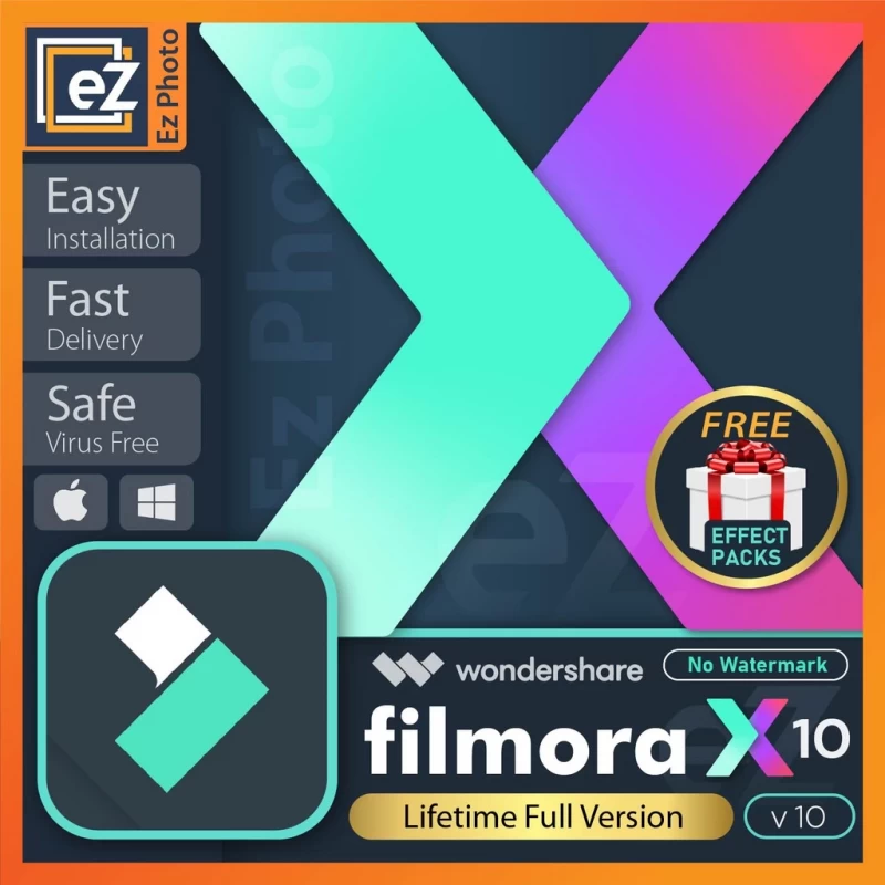 Wondershare Filmora X (V10) for Windows  - Lifetime Activation - Instant Download