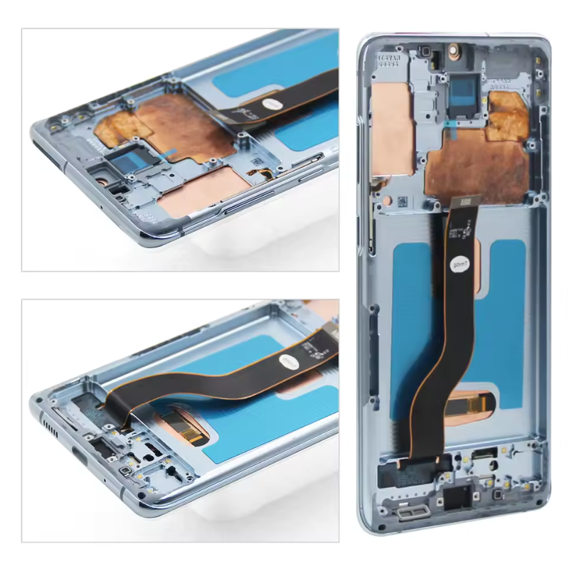 Original Super AMOLED  Samsung Galaxy S20+ Display G985F G986F Display Digital Touch Screen with Frame And Back Shell