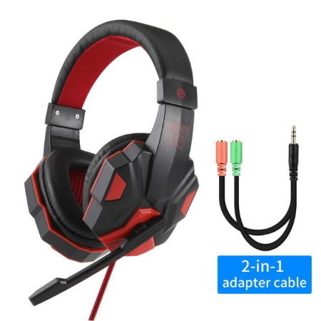 Professional Led Light Wired Gamer Headphones With Microphone For PS4 PS5 Xbox One Computer Bass Stereo PC Gaming Headset Gifts