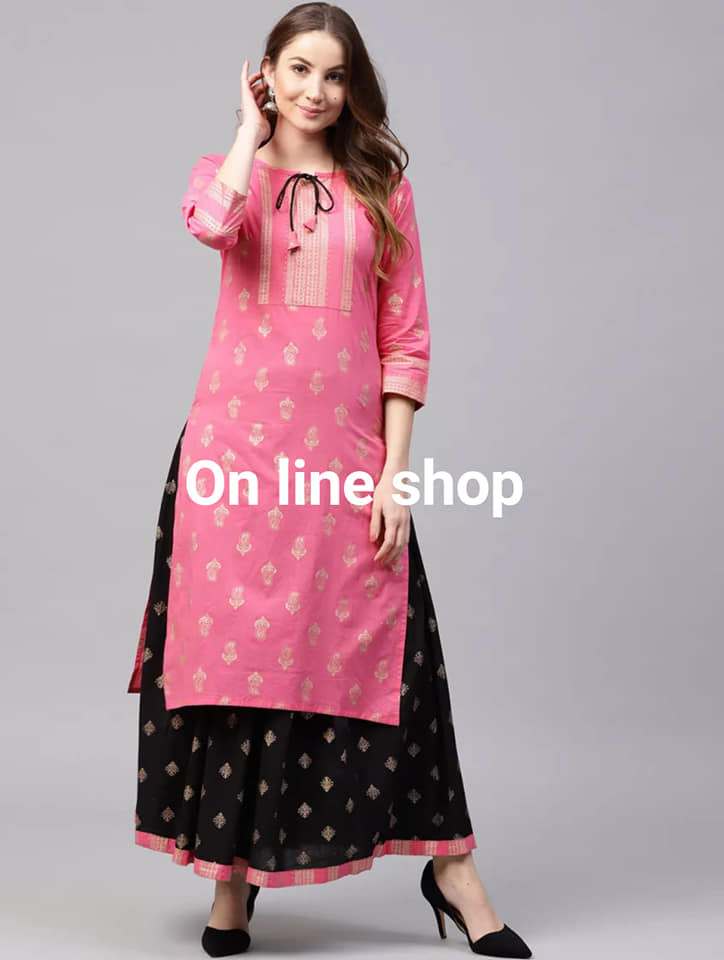 Cotton Kameez With Skirt