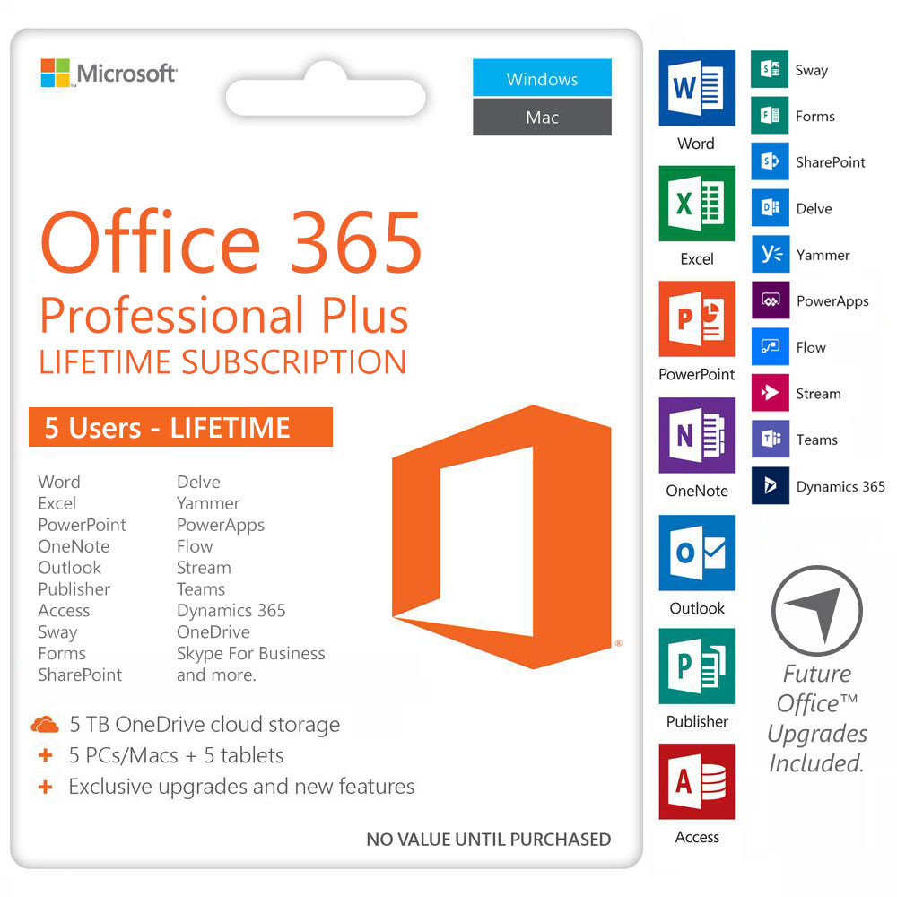 Office 365 Pro Plus Account - 5 TB GB OneDrive / Office 365 Download / MultiDevices