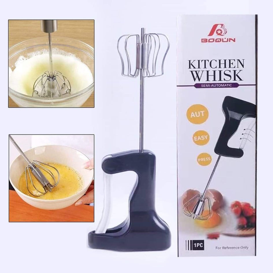 Hand Blender Stainless Steel Whisk with Plastic Handle