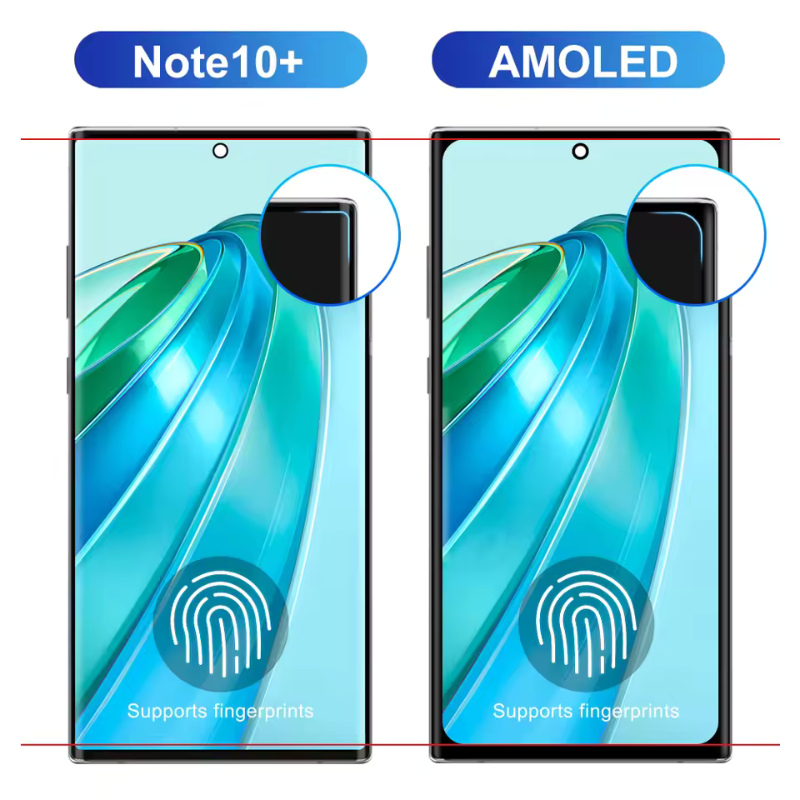 Original Super AMOLED Samsung Note 10 Plus Screen for Samsung Galaxy Note10+ N975F Display Touch Screen with Frame & Support S Pen Fingerprints