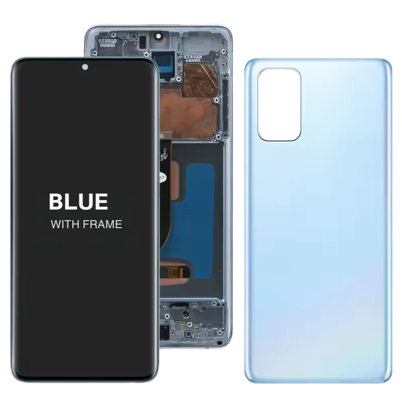 Original Super AMOLED  Samsung Galaxy S20+ Display G985F G986F Display Digital Touch Screen with Frame And Back Shell