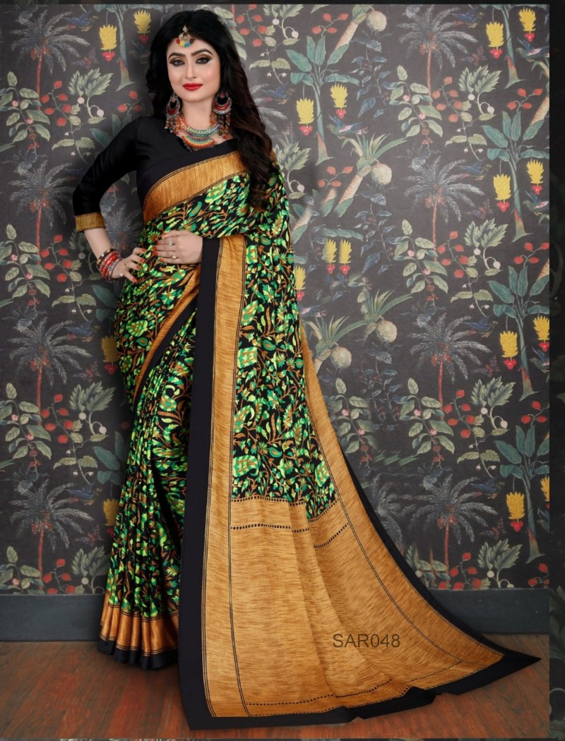 কালার ফুল ইন্ডিয়ান সফট সিল্ক শাড়ি