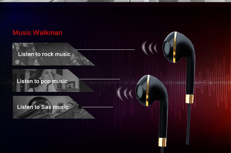 Vlike VK-820 Music Wired Earphones with Mic and Volume Control for Mobiles and Computers Wired Heads