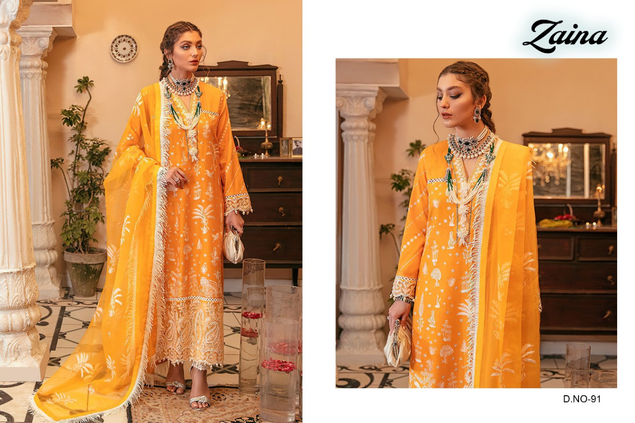 Indian Zaina Vol-9 Premium Collection Fox Jorjat Dress Material Festive Collection