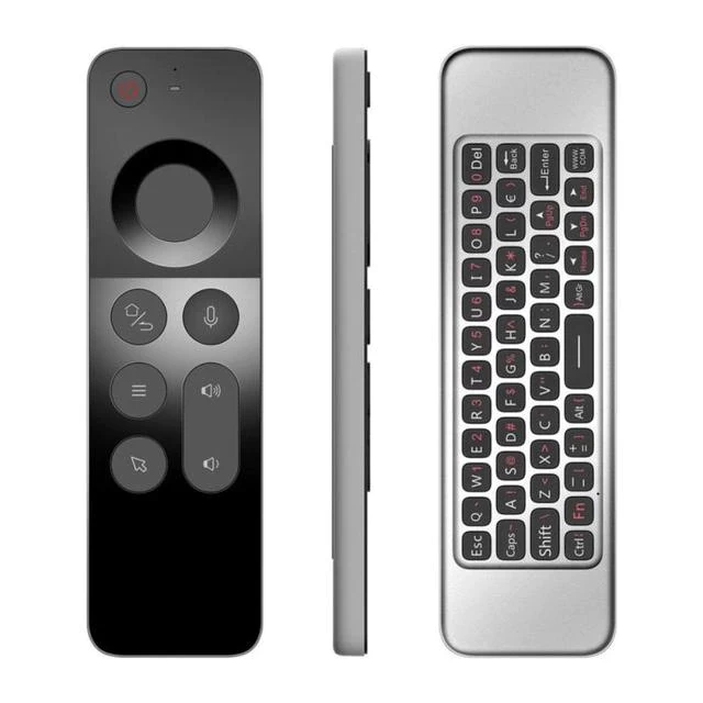 WeChip W3 Air Mouse Remote | 4 in 1 Wireless Keyboard Mouse Remote | Voice Control | Rechargeable Type-C | Android TV Box PC Smart Remote