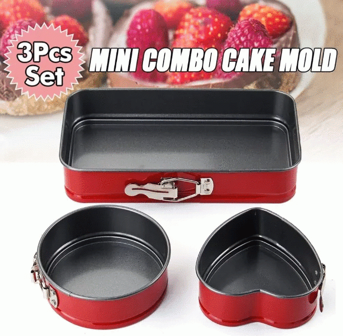 Mini Combo Bake Mold Non-stick Cake Bake Mold with Removable Bottom