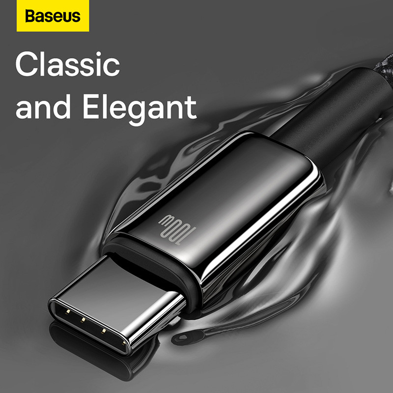 Baseus Tungsten Gold Fast Charging Data Cable USB to Type-C 100W 1m Black CAWJ000001