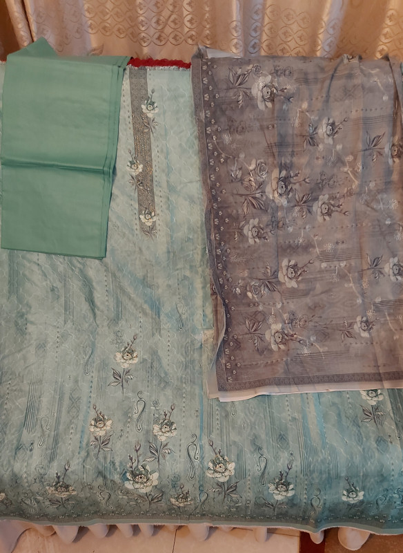 Indian Glassy Cotton Soft Cloth Premium Dress with Premium Design