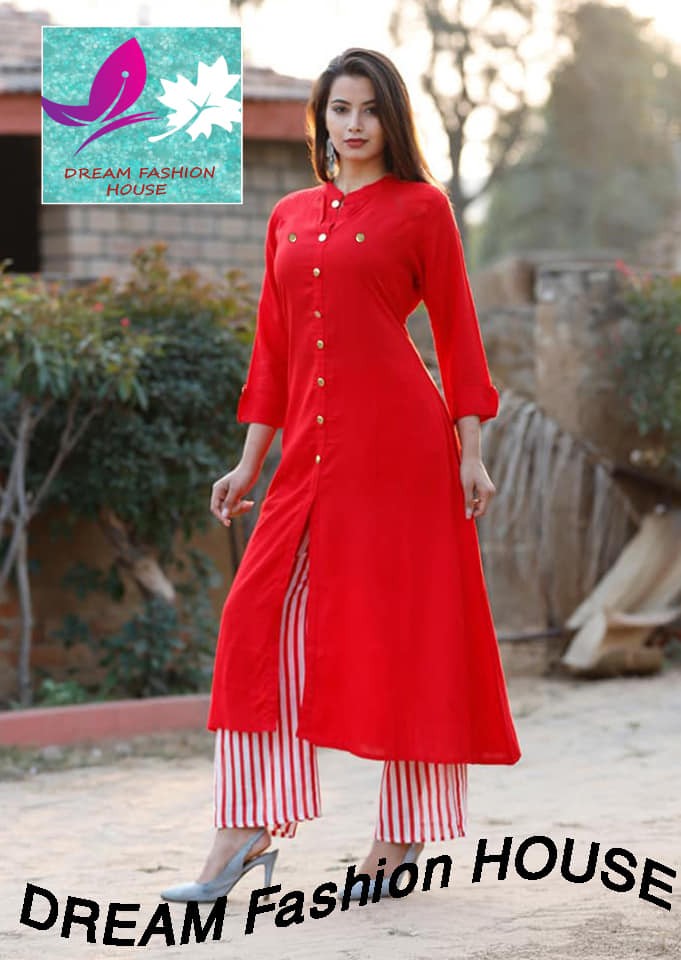 Styles Kurti with Plazu for Women