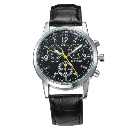 Fashionable casual men style and leisurely strap watch three eye six stitches leisure fashion activity watch, quartz watch