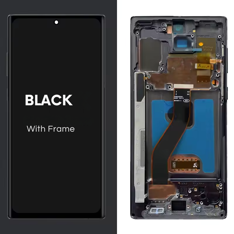 AMOLED Display for Samsung Galaxy Note10 N970F N970F/DS Digital Touch Screen with Frame, Back Shell & Support S pen