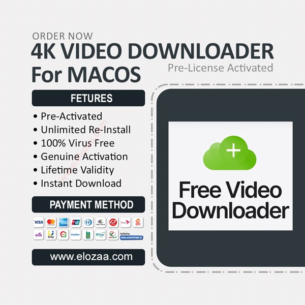 4K VIDEO DOWNLOADER PLUS PRO for MACOS - Lifetime Activation - Instand Download