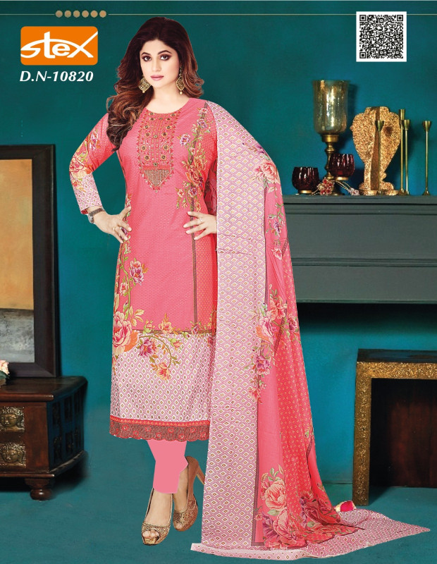 Indian Crap Cotton Premium Design Dress Metallic Suta Work
