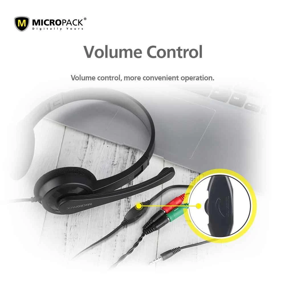 Micropack MHP-01 3.5mm Headphone Black