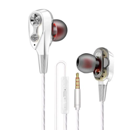 Balanced Armatured + Dynamic Earphones 2 Drivers Moving Coil Iron 3.5mm Universal In-Ear Wired Earphone Newest 3D Stereo Headset