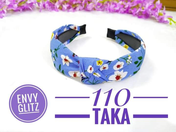 Round Knot Hair band (Floral print)