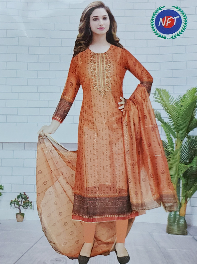 Indian NFT Gorgeous silk shalwar kameez cotton silk georgette  mix