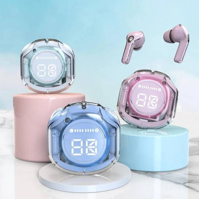 Merging Style and Technology: Ultrapods Pro—New Experience in Transparent Design with Digital Display"