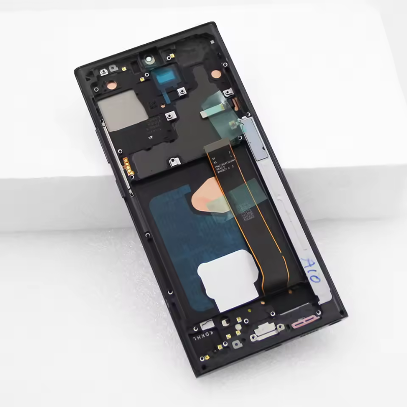 Original Super AMOLED Samsung Note 20 Ultra Screen Assembly for Samsung Galaxy Note20 Ultra 5G N985F N986B Display Digital Touch Screen with Frame and Fingerprints