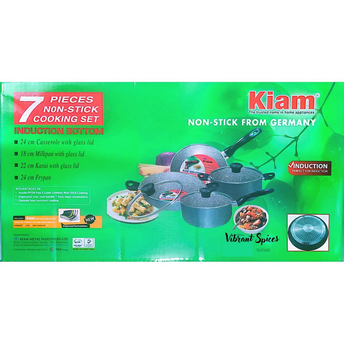 Kiam 7 pieces non stick cooking set