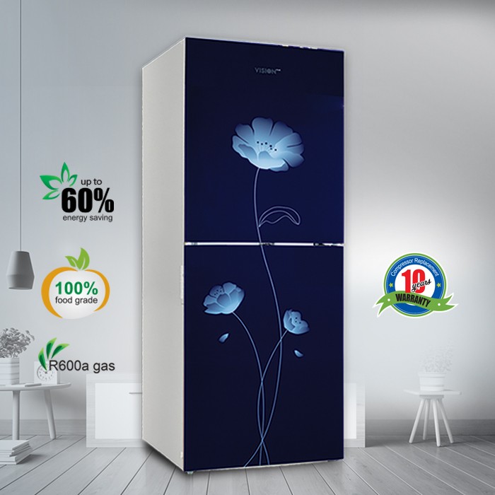 VSN GD REFRIGERATOR RE-200L Blue Peony  FL-TM