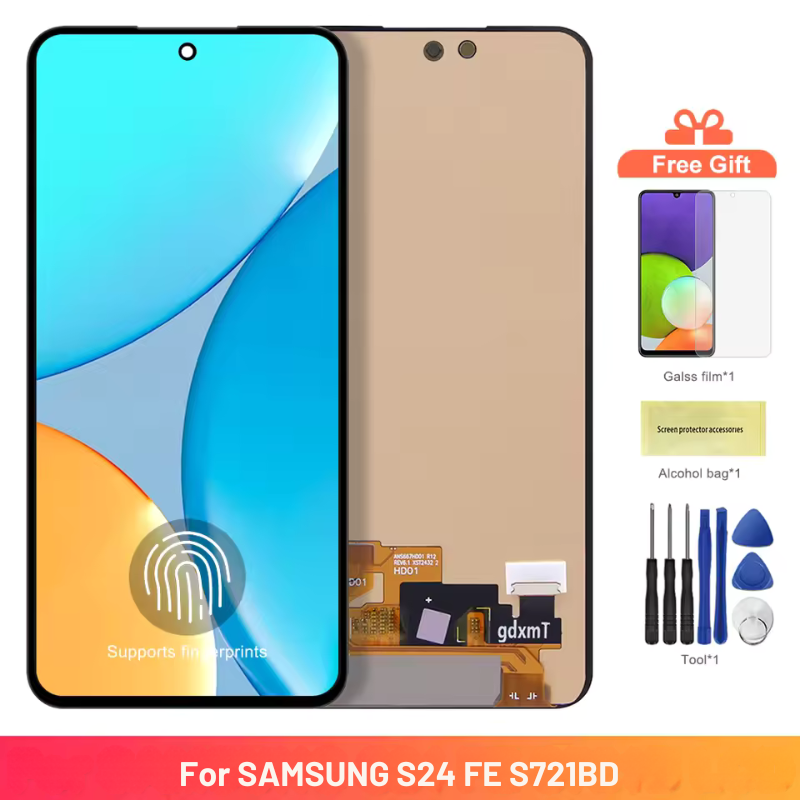 Original Super AMOLED for Samsung Galaxy S24 FE  screen for Samsung S721B, S721B/DS, S721U1, S721W ,120hz Only Display