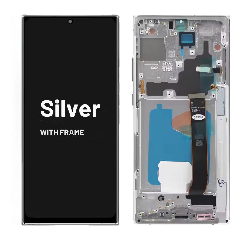 Original Super AMOLED Samsung Note 20 Ultra Screen Assembly for Samsung Galaxy Note20 Ultra 5G N985F N986B Display Digital Touch Screen with Frame and Fingerprints