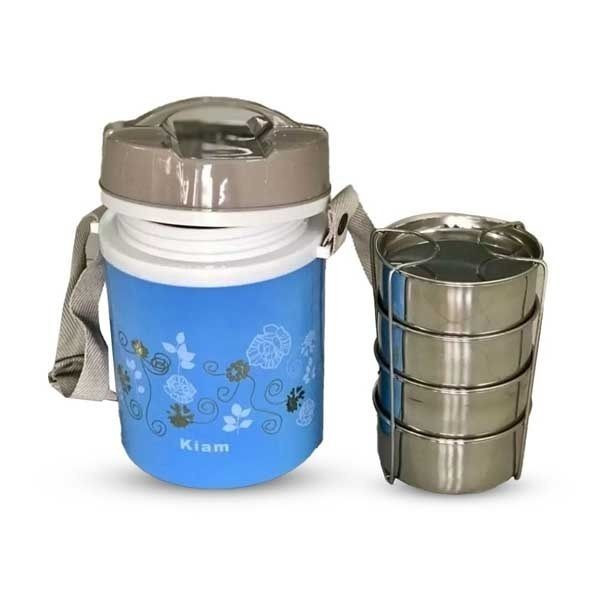 Kiam Steel Hot Tiffin Carrier/Lunch Pot 3/4/5 Bati Monalisa