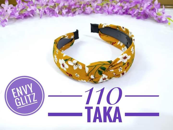 Round Knot Hair band (Floral print)