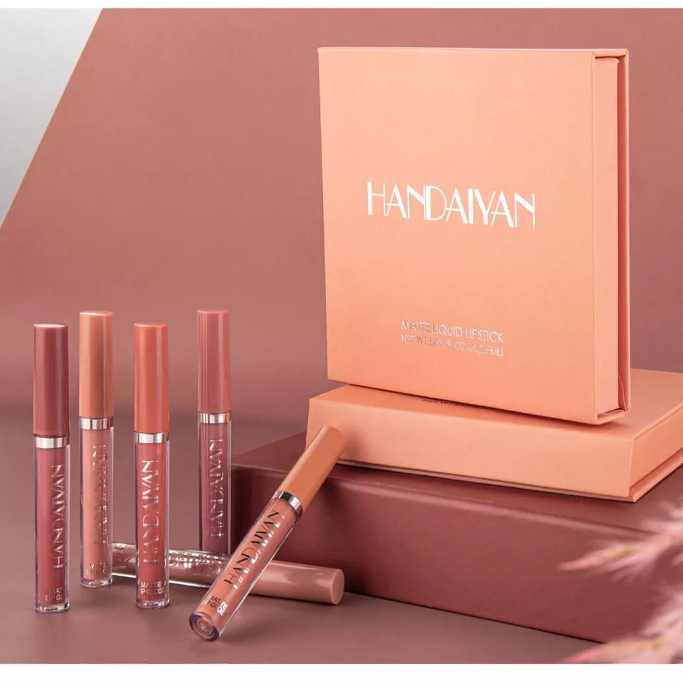 6 Colors Matte Lip Gloss Set Liquid Lipstick aterproof Long Lasting Moisturizing Lipstick Women Lip Tint Beauty Cosmetics Set