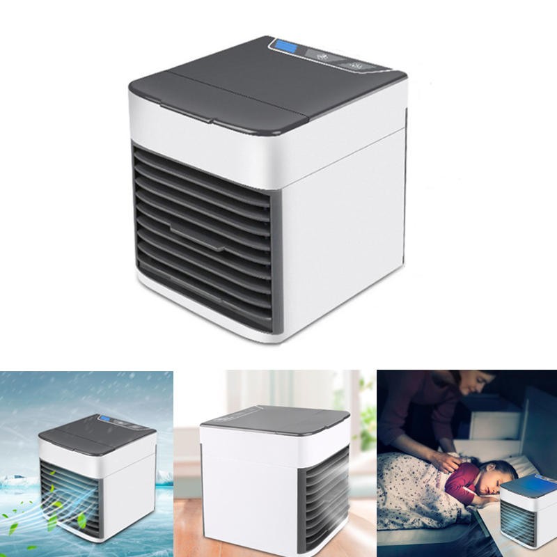 Mini USB Air Cooler Fan Portable Air Conditioner Humidifier Purifier Light Desktop Air Cooler Fan for Office