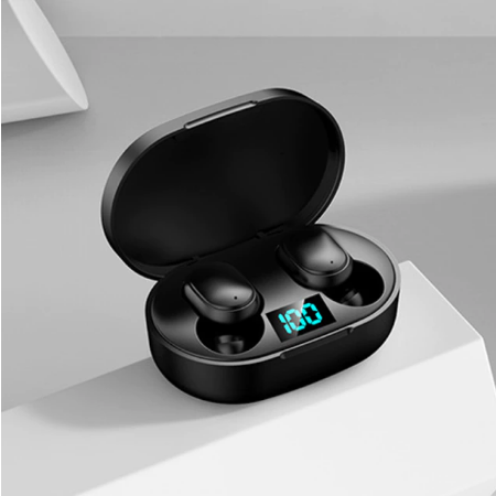 E6S TWS Bluetooth Earphone Wireless Headphones 5.0 LED Display Button Control Earbuds Waterproof Noise Cancelling Headset PK A6S