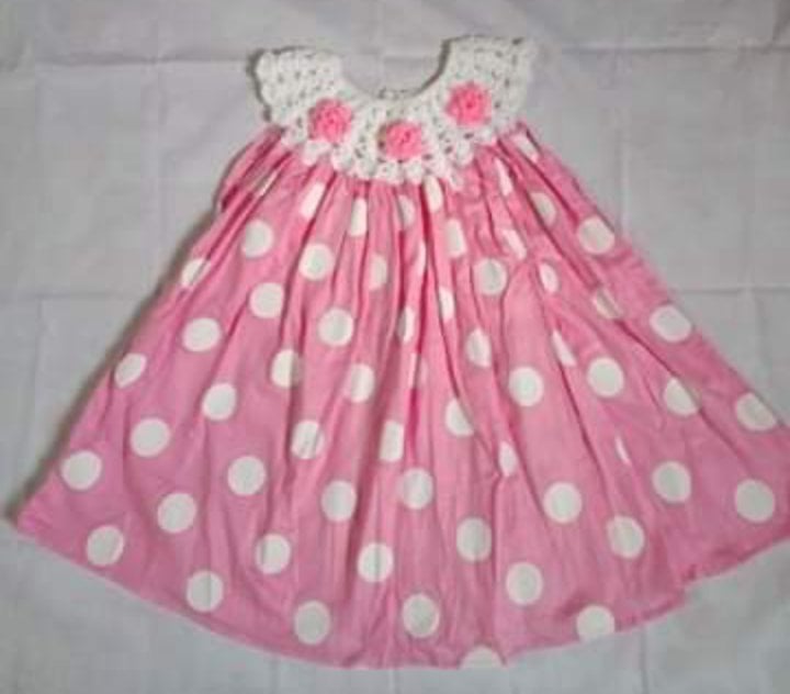 Baby girls fashionable beautiful kushi kata frock for 6 Months to 3 years