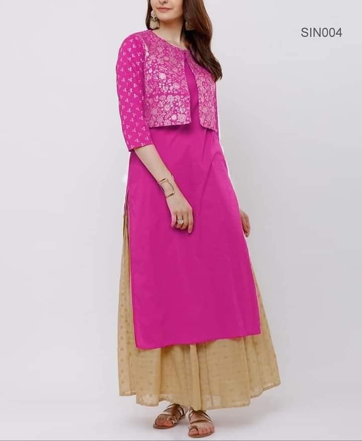Afsan print attach koti singel kamiz