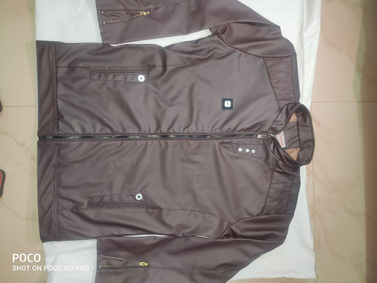 Artificial leather jacket for men