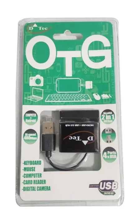 D-Tec OTG USB Hub Hi Speed 480Mbps