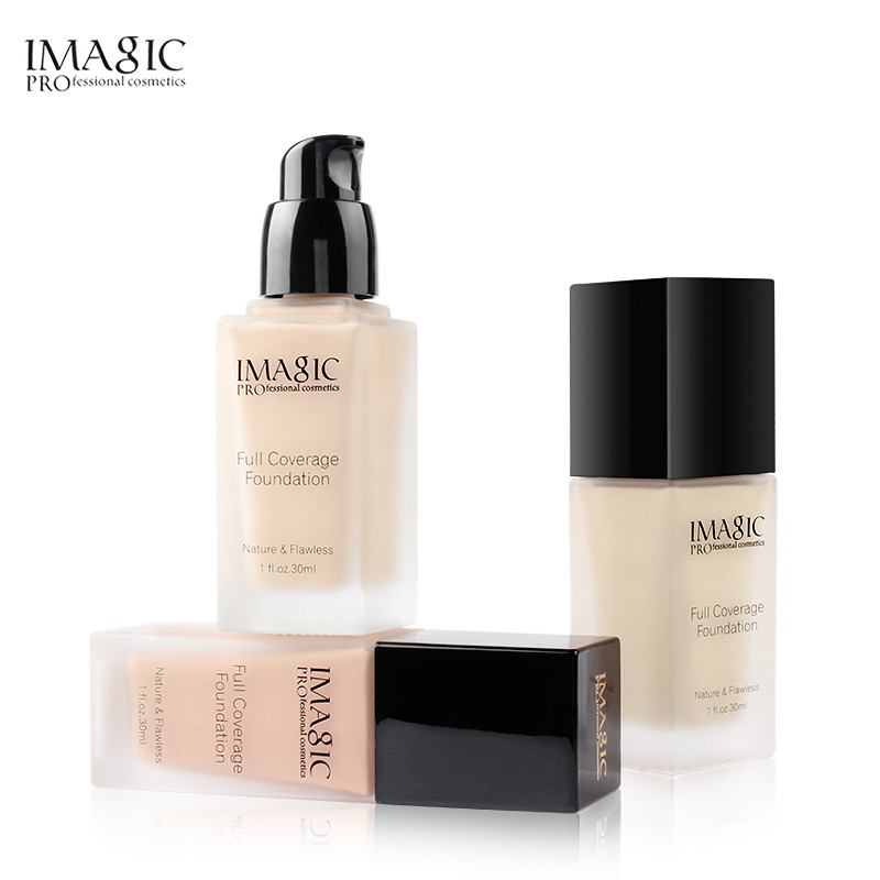 IMAGIC Full Cover Concealer Liquid Foundation Cream Face Base Makeup Oil-control Easy To Use Soft Foundation.