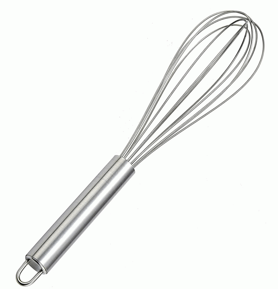 "Hand-Held Egg Beater Steel -Silver