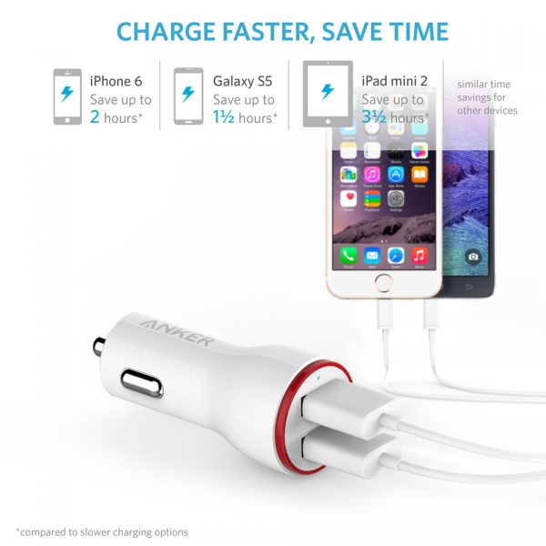 Anker A2310H21 PowerDrive 2 24W USB Car Charger