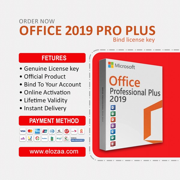Microsoft Office 2019 Professional Plus for Windows - Bind License Key - Instant Delivery by Email