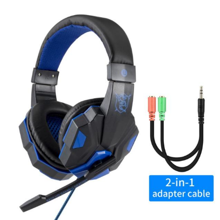 Professional Led Light Wired Gamer Headphones With Microphone For PS4 PS5 Xbox One Computer Bass Stereo PC Gaming Headset Gifts